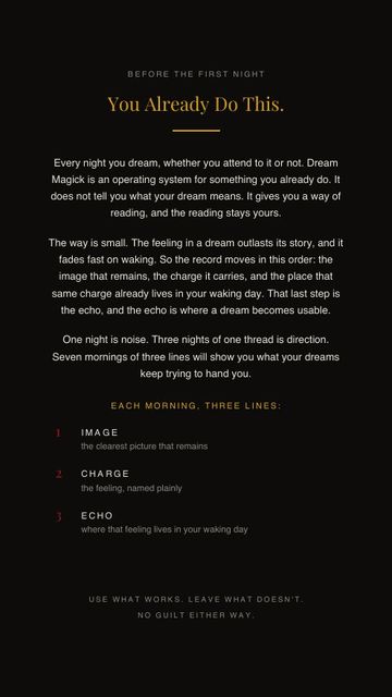 Dream record page: you already do this